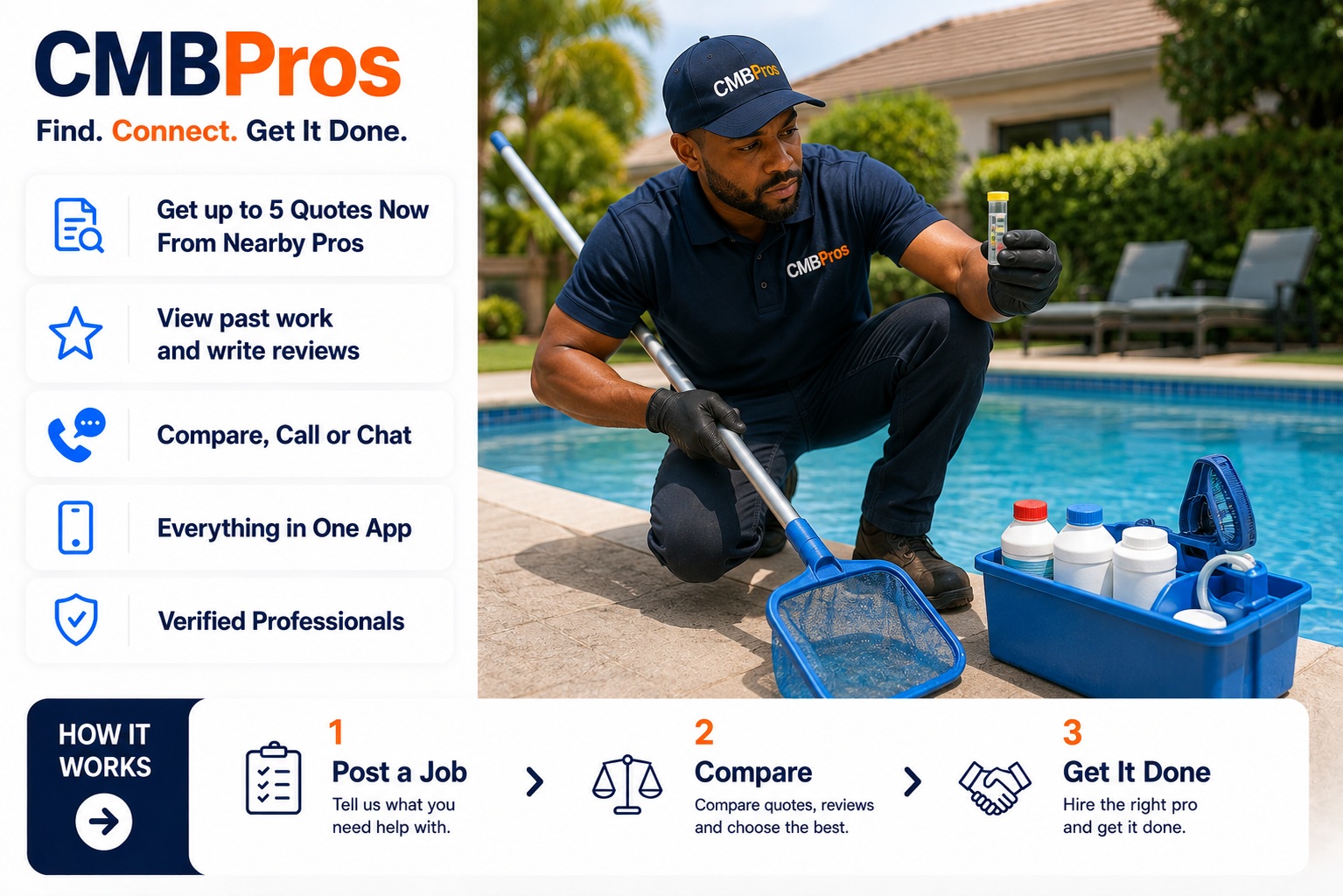 Swimming pool being cleaned and serviced in Mass Media